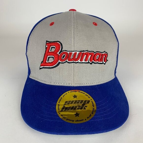 Bowman Baseball Mens Blue Gray Snapback Hat - Picture 2 of 5